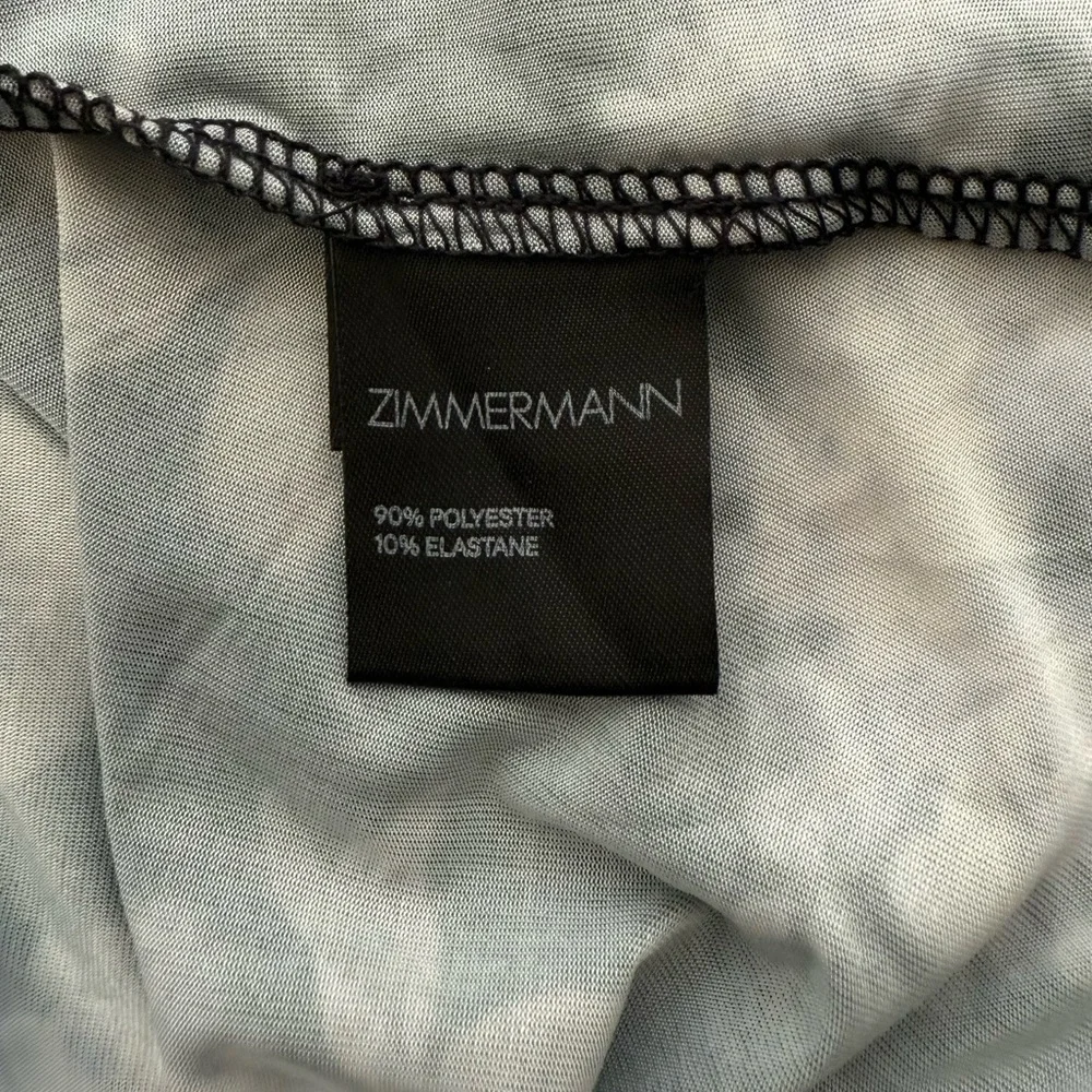 Zimmermann Floral Stretch Slip Mini Dress Black Lavender Purple Semi-Sheer - Picture 6 of 9